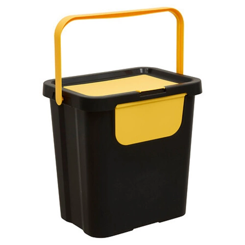 Zestaw 3 koszy na śmieci do segregacji 24L czarny składany kuchenny 5five simply smart