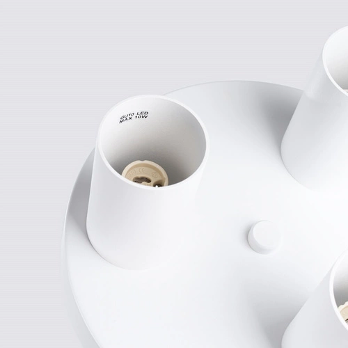 Plafon sufitowy LAGOS 3P biały nowoczesny stalowy do salonu i sypialni 25 cm SOLLUX