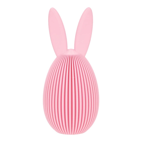 Figurka wielkanocna Intesi Jajko z uszami różowe glamour na stół lub komodę 13,5 cm
