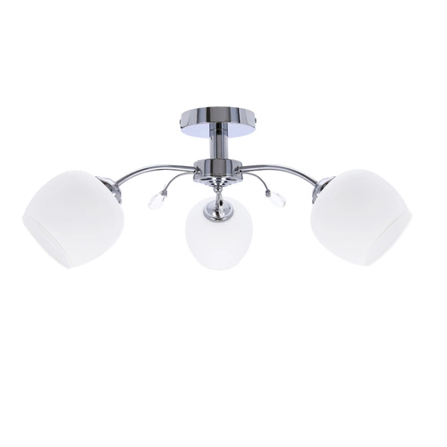 Lampa sufitowa Estar chromowy 3x40W E27  klosz biały