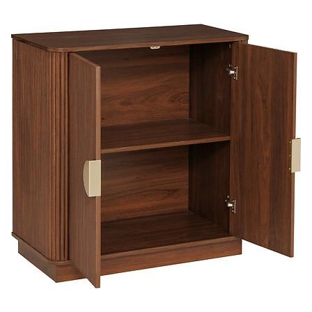 Komoda Wany Atmosphera brązowa japandi z frezowanymi frontami do salonu i sypialni 80 cm