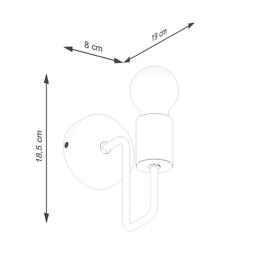 Kinkiet ścienny loftowy TIMBO czarny z drewnem do salonu i sypialni SOLLUX LIGHTING
