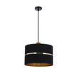 Lampa wisząca Assam czarny+złoty 1x60W  E27 abażur czarny+złoty pasek