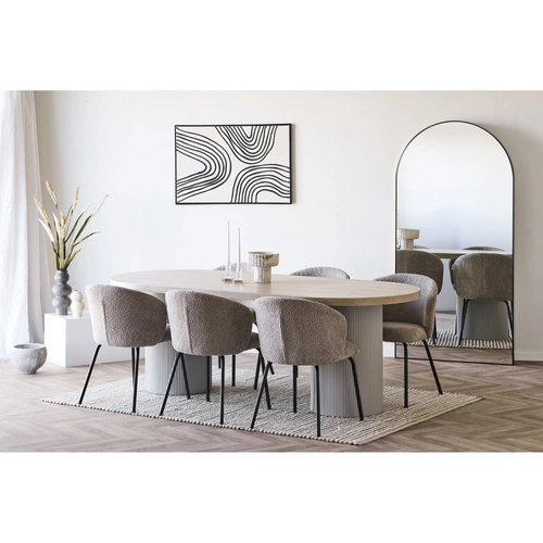 Wazon Almond beżowy ceramiczny nowoczesny wazon na kwiaty do salonu