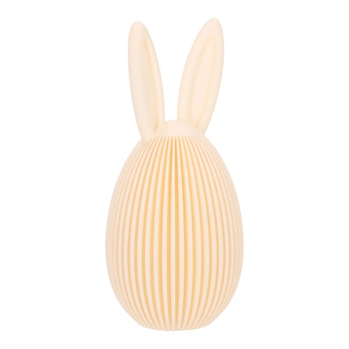 Beżowa figurka wielkanocna Jajko z uszami Intesi 13,5 cm nowoczesna dekoracja na stół lub parapet