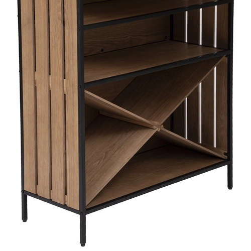 Stół barowy rozkładany Bakos Atmosphera do jadalni nowoczesny czarny z półkami 153,5 cm