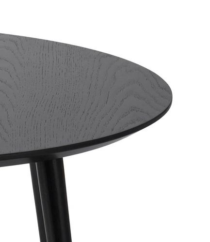 Zestaw 2 stolików kawowych Adda czarny dąb okrągły do salonu