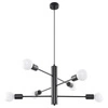 Żyrandol nowoczesny DUOMO 6 czarny metalowy do salonu i jadalni Sollux Lighting