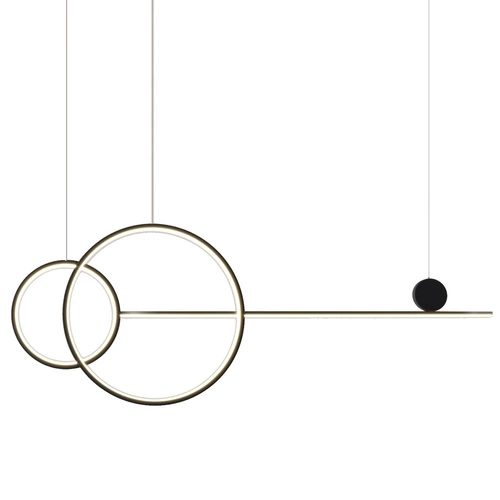 Lampa wisząca NEW AGE LED czarna 120 cm OUTLET