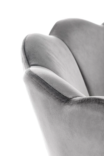 Hoker Florencja szary welurowy z oparciem na złotych nogach nowoczesny do kuchni i wyspy