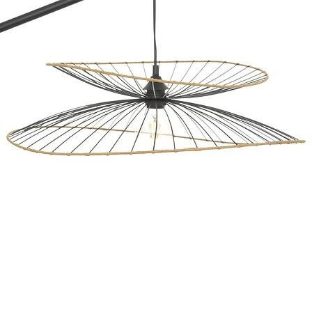 Lampa stojąca łukowa Alara czarna metalowa do salonu loftowa 177 cm Atmosphera