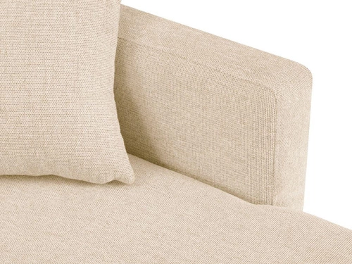 Narożnik z funkcją spania Gabriel Beige Structured Fabric prawostronny