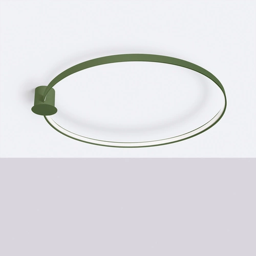 Plafon sufitowy LED RIO 110 zielony oliwkowy nowoczesny do salonu i kuchni Thoro