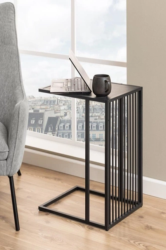Stolik pomocniczy Strington czarny      