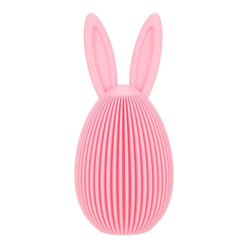 Figurka wielkanocna Intesi Jajko z uszami różowe glamour na stół lub komodę 13,5 cm