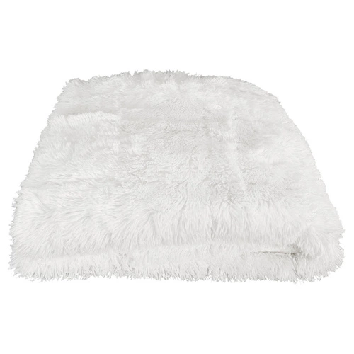 Koc obciążeniowy Furry 150x200 cm biały puszysty i ciepły na łóżko do sypialni