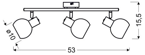 Lampa sufitowa Mauro 3-punktowa LED z pilotem do salonu nowoczesna srebrno-biała