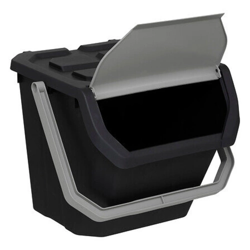 Kosz na śmieci do kuchni 24l czarny matowy do segregacji 5five simply smart