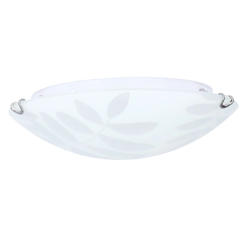 Plafon sufitowy Letycja 30 cm biały szklany okrągły do salonu, kuchni, sypialni