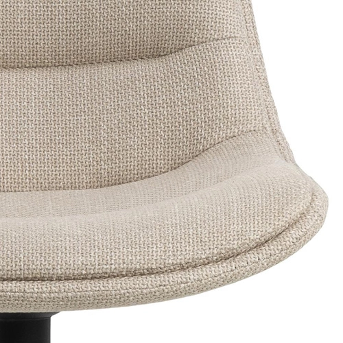 Hoker Adisa beżowy tapicerowany z oparciem obrotowy do kuchni i wyspy nowoczesny 65 cm