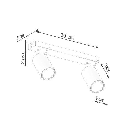 Plafon sufitowy RING 2 beżowy nowoczesny stalowy do salonu i sypialni ruchomy SOLLUX