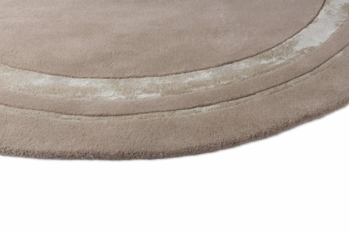 Dywan okrągły do salonu Redbrook Hazelnut 150 cm wełniany nowoczesny łatwy w czyszczeniu Laura Ashley