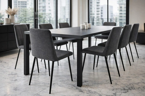 Intesi Lana krzesło tapicerowane szare nowoczesne do jadalni i kuchni