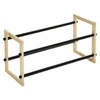 Stojak na buty 5five simply smart z drewna i metalu, regulowany, nowoczesny, czarno-naturalny