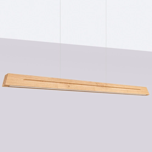 Lampa wisząca LED SKOG 150 drewniana nad stół do jadalni i kuchni nowoczesna