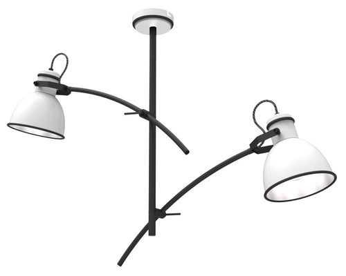 Lampa wisząca Zumba 2x60W E27  biały+czarny