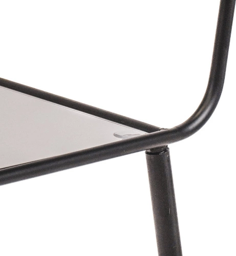 Stolik kawowy HV decor czarny prostokątny szklany nowoczesny pomocniczy do salonu 60,5 cm