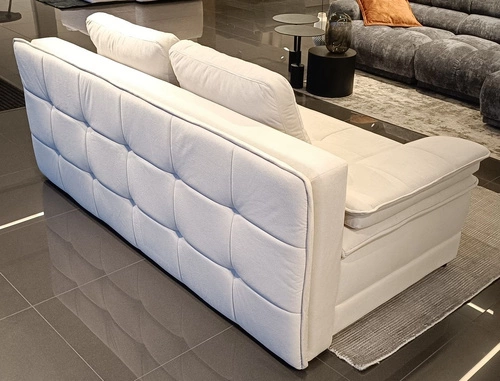 Sofa rozkładana Mikkeli cappucino z funkcją spania do salonu nowoczesna dwuosobowa