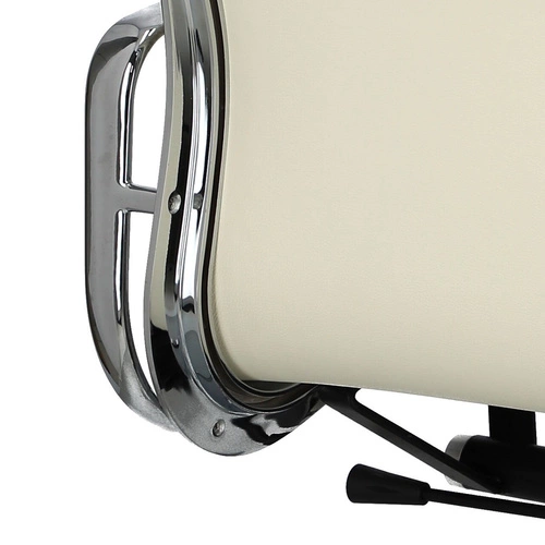 Fotel biurowy ergonomiczny CH2191 PREMIUM EA219 skóra naturalna biały obrotowy do biura