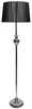 Lampa stojąca do salonu Gillenia czarna glamour z abażurem CANDELLUX 135 cm