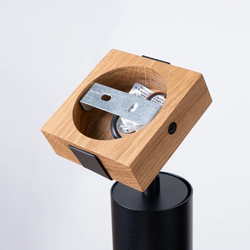 Kinkiet ścienny FAGER 1 czarny nowoczesny z regulacją do salonu i sypialni SOLLUX