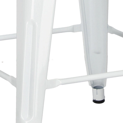 Hoker metalowy Paris 66 cm biały bez oparcia industrialny do wyspy kuchennej D2.DESIGN