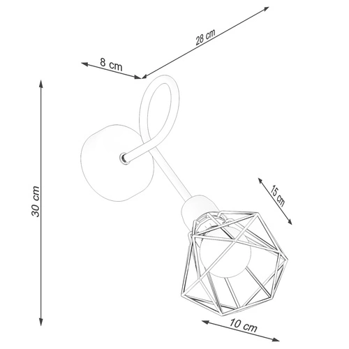 Kinkiet ścienny czarny ARTEMIS 1S nowoczesny metalowy do salonu i sypialni SOLLUX LIGHTING