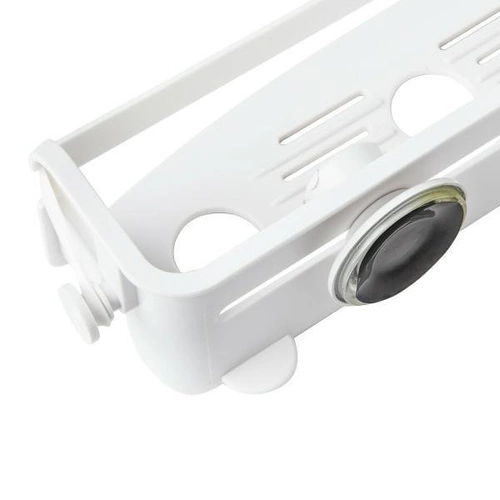 Umbra FLEX biała półka łazienkowa wisząca pod prysznic bez wiercenia z systemem Gel-Lock