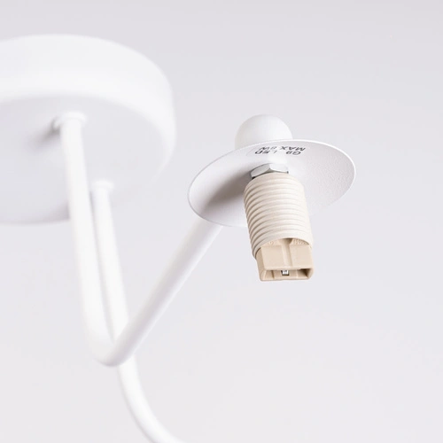 Żyrandol sufitowy ASTRAL 3 biała kula minimalistyczna do salonu i sypialni 62 cm