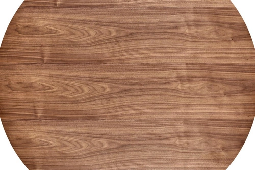 Stół okrągły do jadalni Obituar 136 cm nowoczesny orzechowy na jednej nodze Intesi