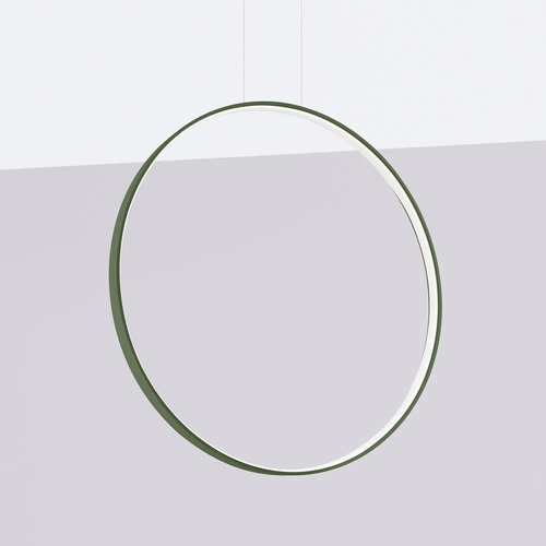 Lampa wisząca LED RIO 78 zielona oliwka nowoczesna do jadalni i salonu regulowana