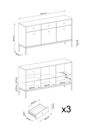 Zestaw mebli do salonu Evora granatowa