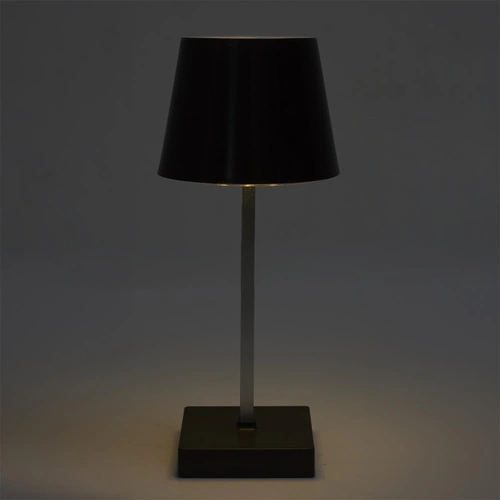 Lampka biurkowa LED Blanca dotykowa brązowa na baterie ściemniana
