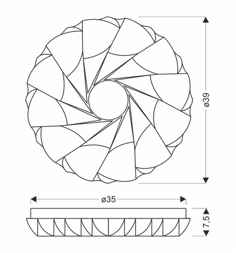 Plafon Cake 24W LED 39cm biały 4000K