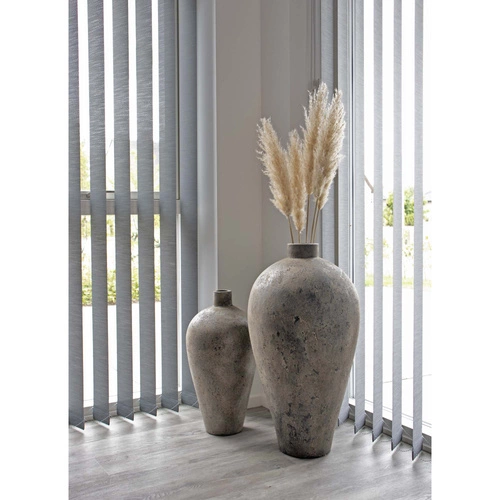 Wazon ceramiczny Corvo szary duży z terakoty nowoczesny dekoracyjny do salonu 80 cm