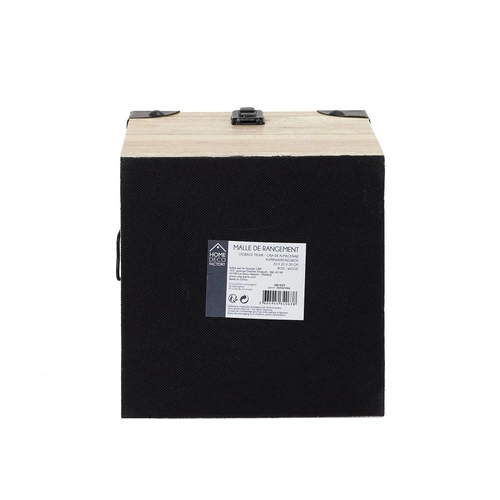 Intesi zestaw 3 pudełek dekoracyjnych kwadratowych z efektem drewna do sypialni boho