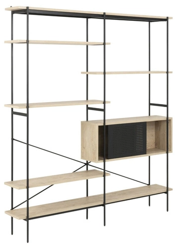 Regał Angus I naturalny/czarny