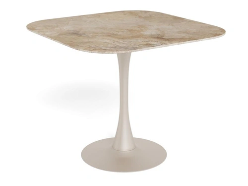 Stół Malta Actona kwadratowy do jadalni nowoczesny ceramika brązowa 90x90