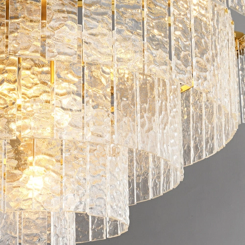 Lampa wisząca ICELAND biała 60 cm kryształowa glamour do salonu lub jadalni Step into Design