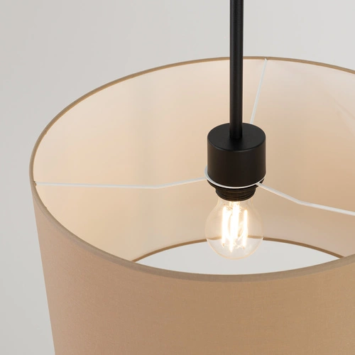 Lampa wisząca NEVIA beżowa minimalistyczna lampa do salonu i jadalni 40 cm